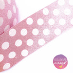 Polka dot spotty Glitter Grosgrain Ribbons 3'' - Eliza Henri
