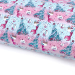 Mermaids Stockings & Xmas Trees Lux Premium Canvas Bow Fabrics - Eliza Henri
