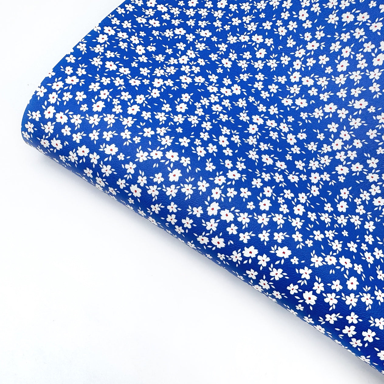 Forget me not Floral Premium Faux Leather Fabric Sheets - Eliza Henri