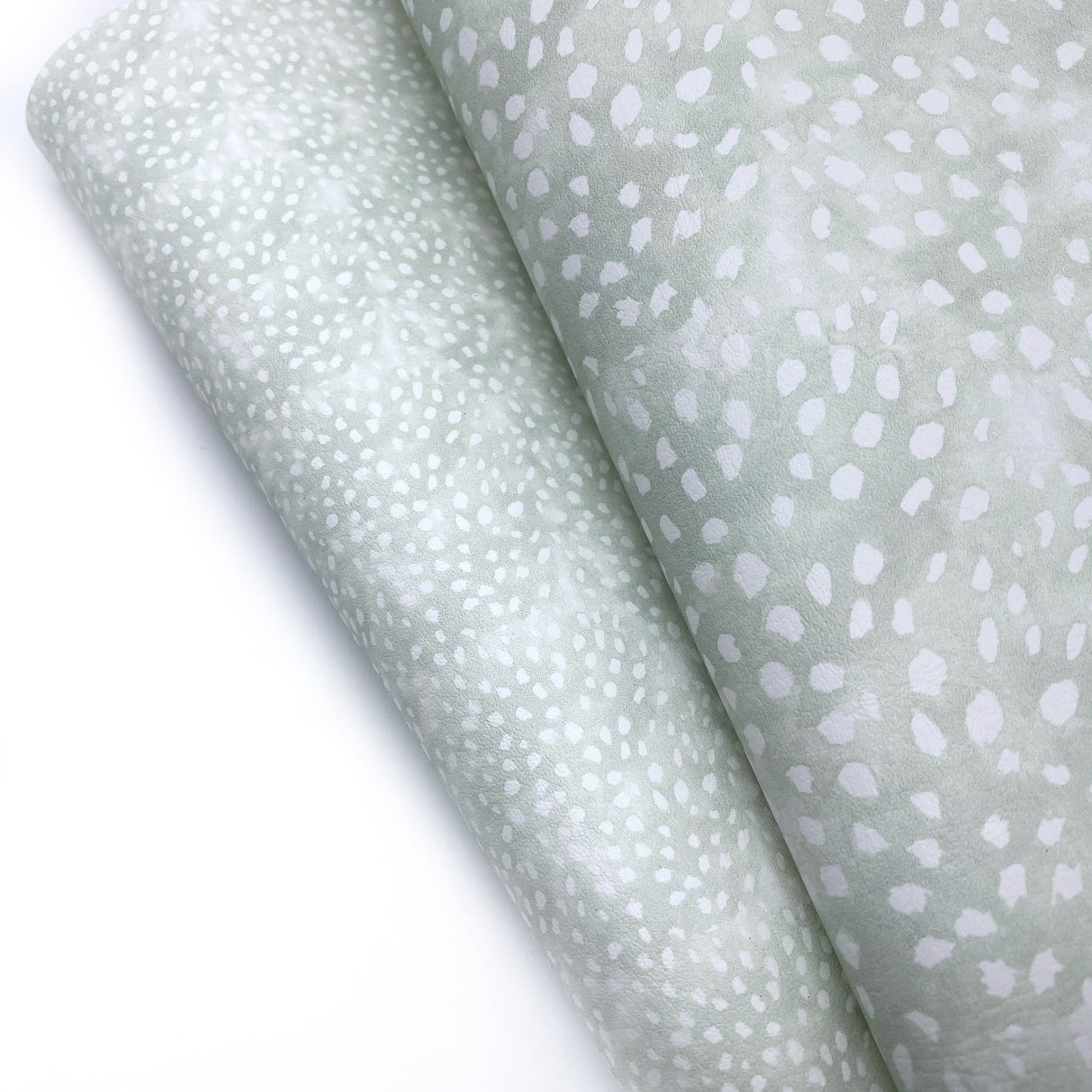 Mint Freckled Fawn Premium Faux Leather Fabric Sheets - Eliza Henri