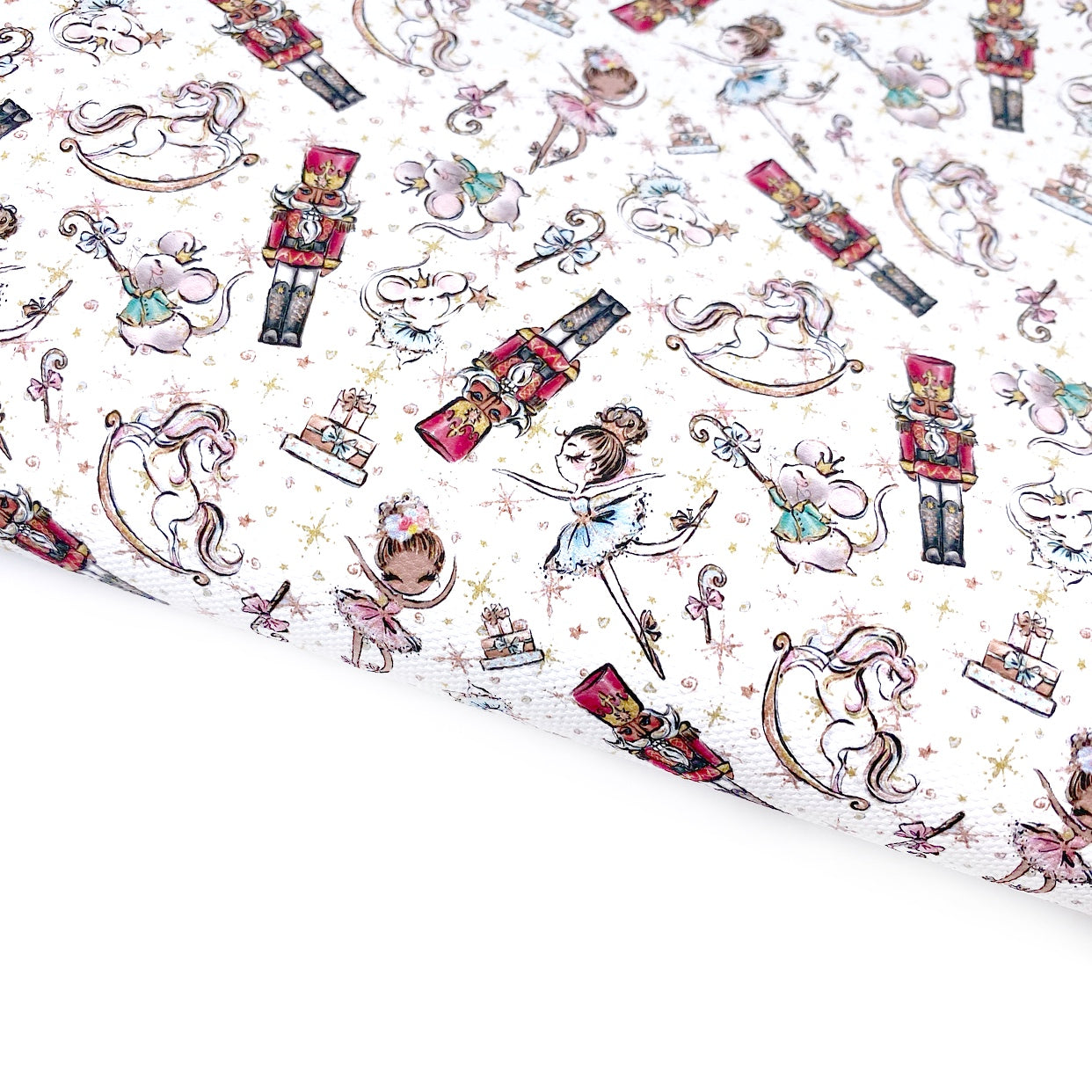 Classic White Nutcracker Lux Premium Canvas Bow Fabrics - Eliza Henri