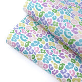 Ice Cream Leopard Print Premium Faux Leather Fabric Sheets - Eliza Henri