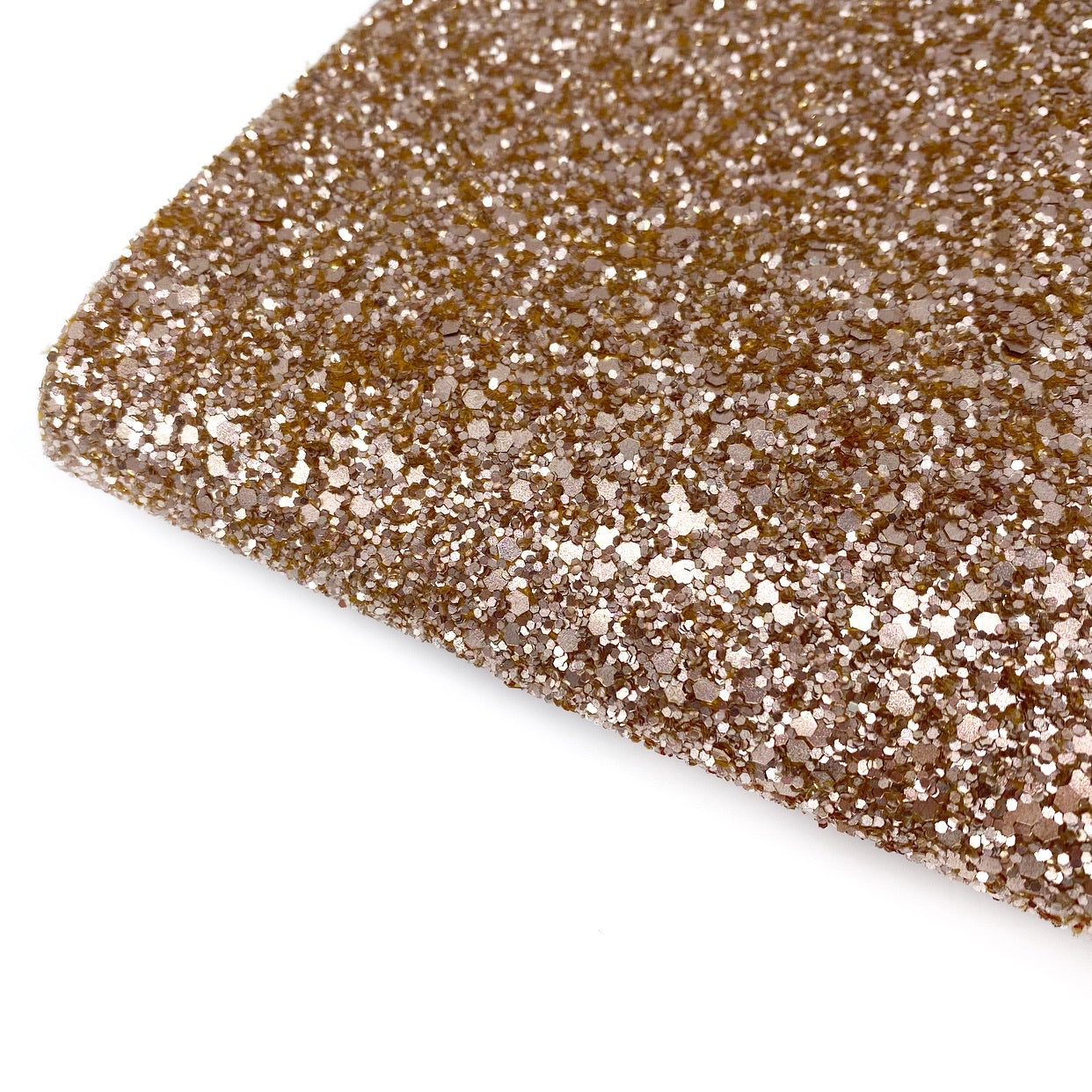 True Rose Gold Lux Premium Chunky Glitter Fabric - Eliza Henri