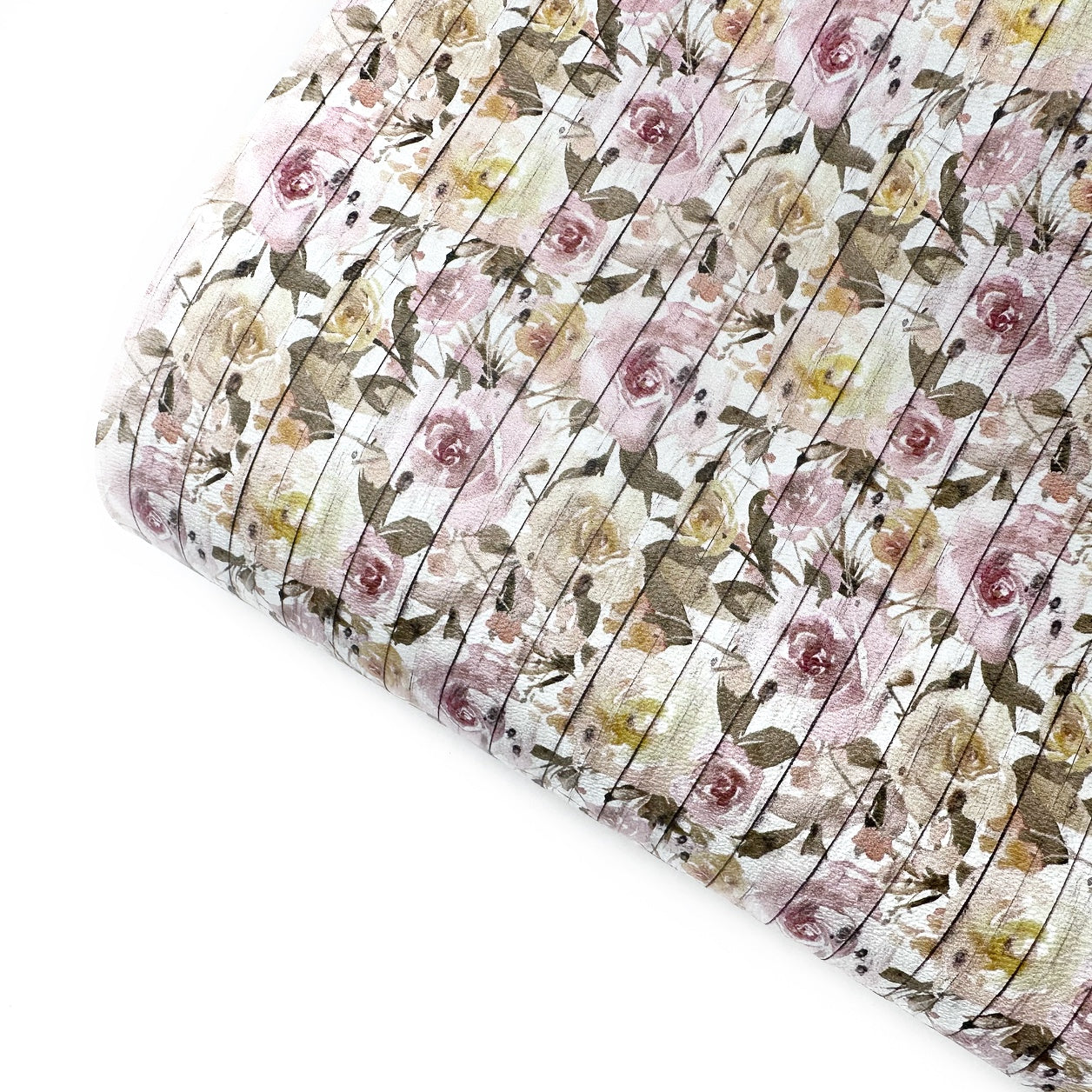 Vintage Summer Wood Floral Premium Faux Leather Fabric Sheets - Eliza Henri