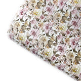 Vintage Summer Wood Floral Premium Faux Leather Fabric Sheets - Eliza Henri