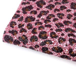 Perfect Pink Leopard Lux Premium Chunky Glitter Fabric - Eliza Henri