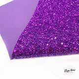 Perfect Purple Lux Premium Chunky Glitter Fabric - Eliza Henri