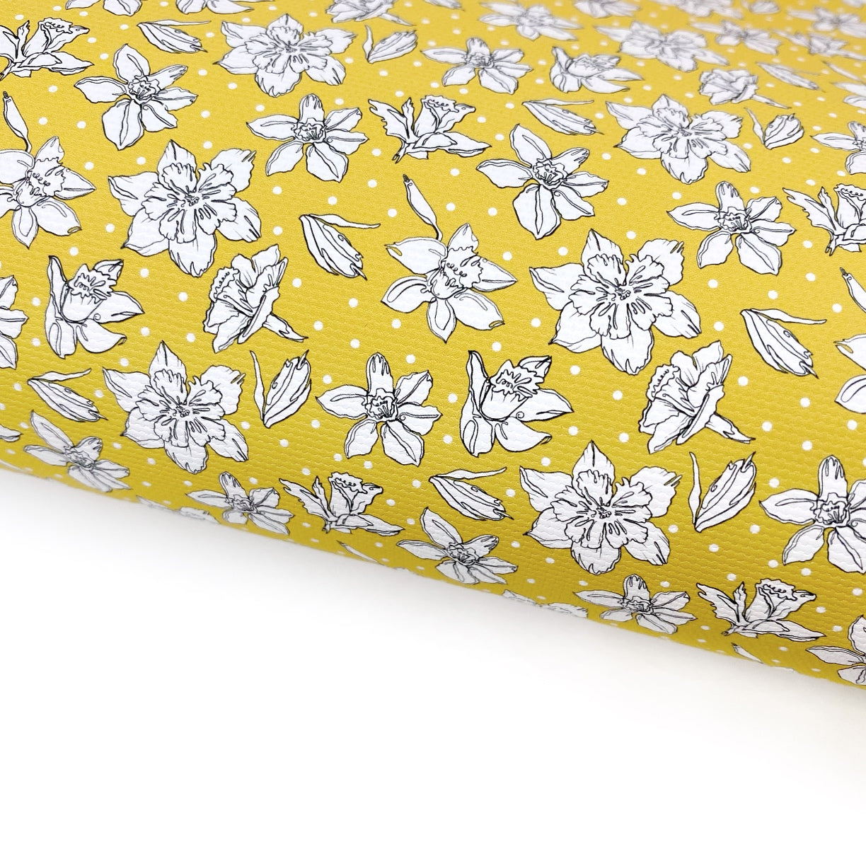Daffodil Spot Lux Premium Printed Bow Fabrics - Eliza Henri