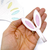 Exclusive White Bunny Ears Pop Up Bow Centre Glitter Felties - Eliza Henri