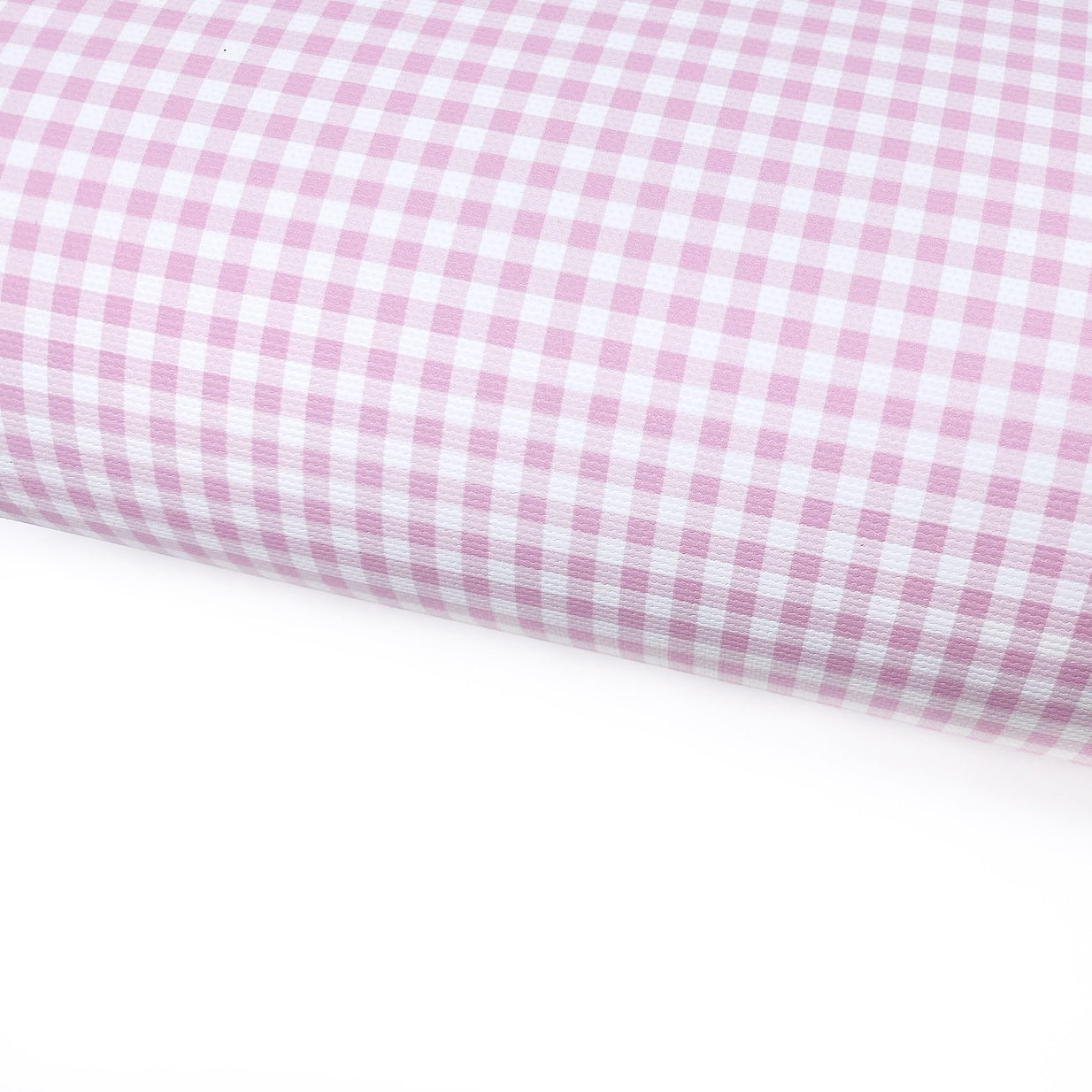 Baby Pink Gingham Lux Premium Printed Bow Fabric - Eliza Henri