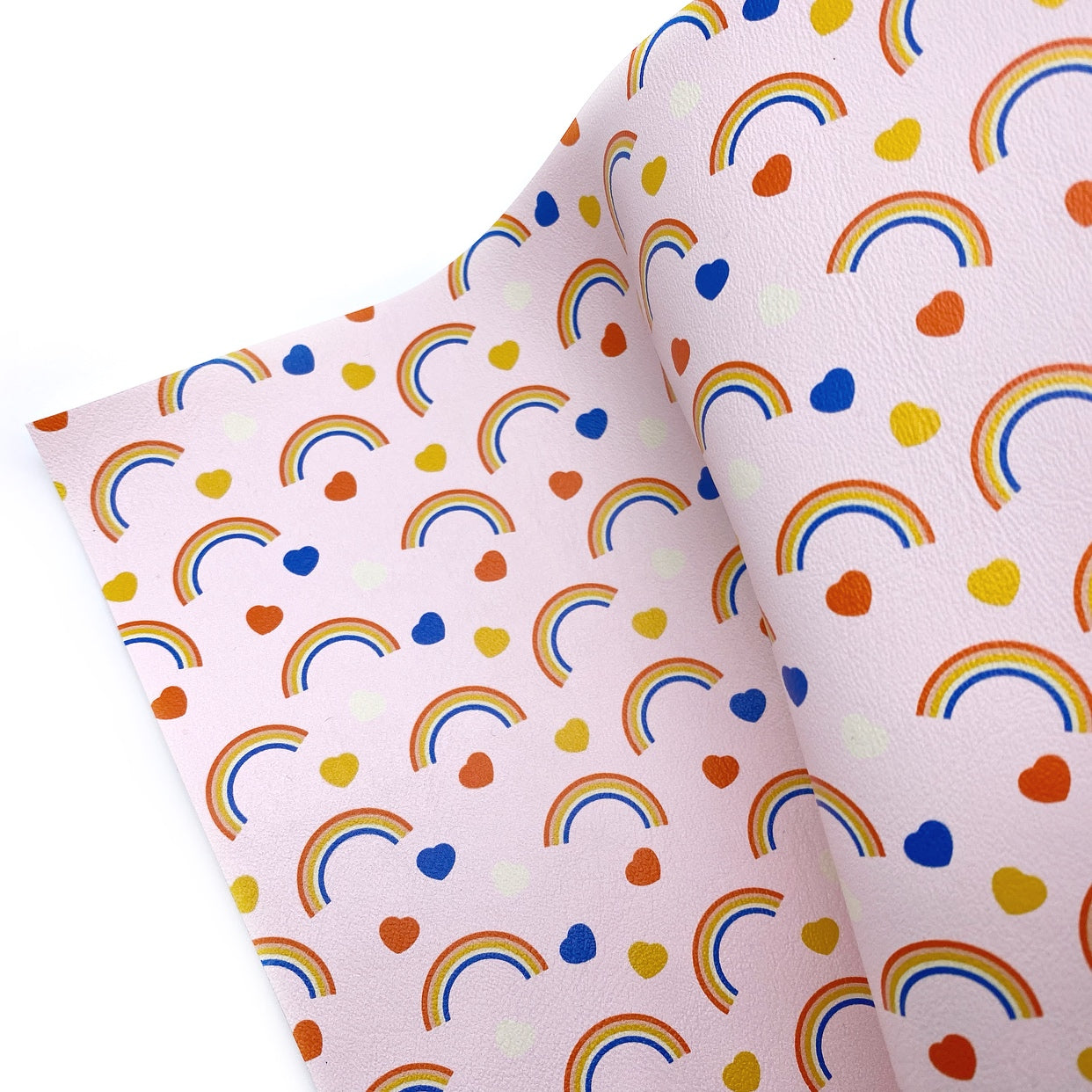Retro Rainbows Premium Faux Leather Fabric Sheets - Eliza Henri