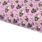 Flower Power Skulls Lux Premium Canvas Bow Fabrics