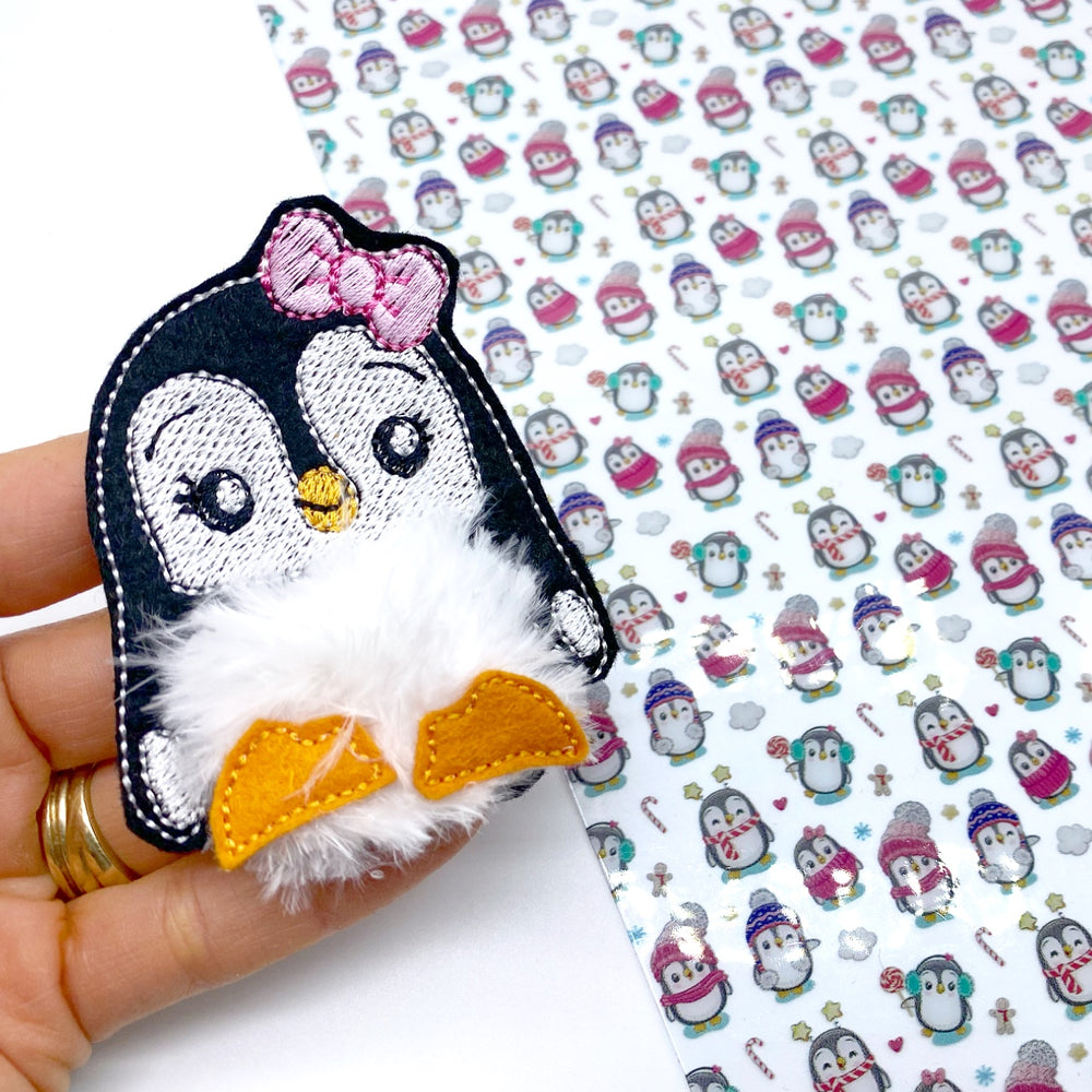 EHC Original Penny Penguin- Cutest Fluffy Fur Baby Felties - Eliza Henri