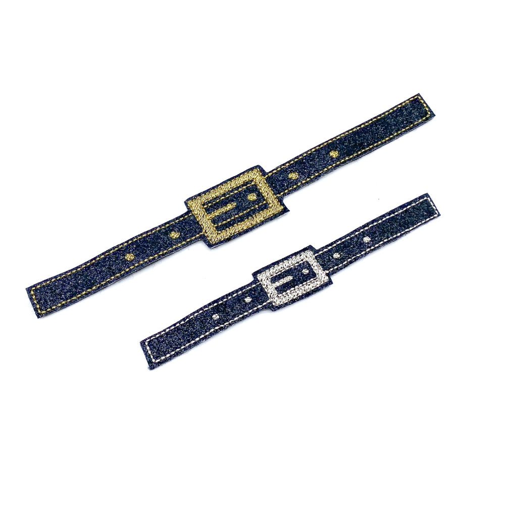 Glittery Santa Belt Bow Wrap Arounds - Eliza Henri