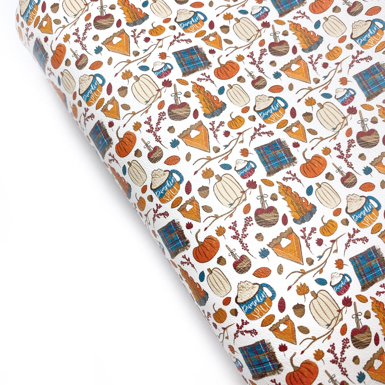 Pumpkin Spice Premium Faux Leather Fabric Sheets - Eliza Henri