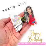 Personalised Photo Birthday Bow- Pop It 4” Create your own Personalised Rhaya Bow Loops - Eliza Henri