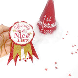 Exclusive EHC Christmas NICE LIST Badge FACE- Shaker Felties - Eliza Henri