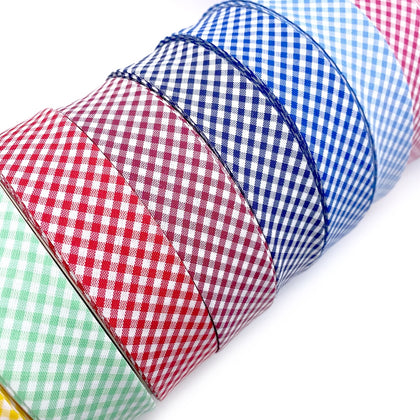 Luxury Gingham Bias Binding 30mm - Eliza Henri