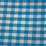 Turquoise 1/4'' Gingham Cotton Fabric - Eliza Henri