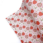 TEACHING IS A WORK OF HEART APPLES | PREMIUM LEATHERETTE FABRIC - Eliza Henri