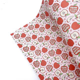 TEACHING IS A WORK OF HEART APPLES | PREMIUM LEATHERETTE FABRIC - Eliza Henri