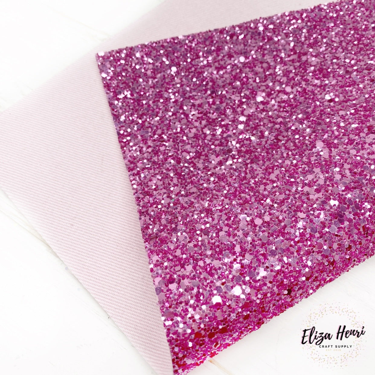 Girly Pink Lux Premium Chunky Glitter Fabric - Eliza Henri