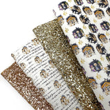 Away in a Manger Scripted Premium Faux Leather Fabric Sheets - Eliza Henri