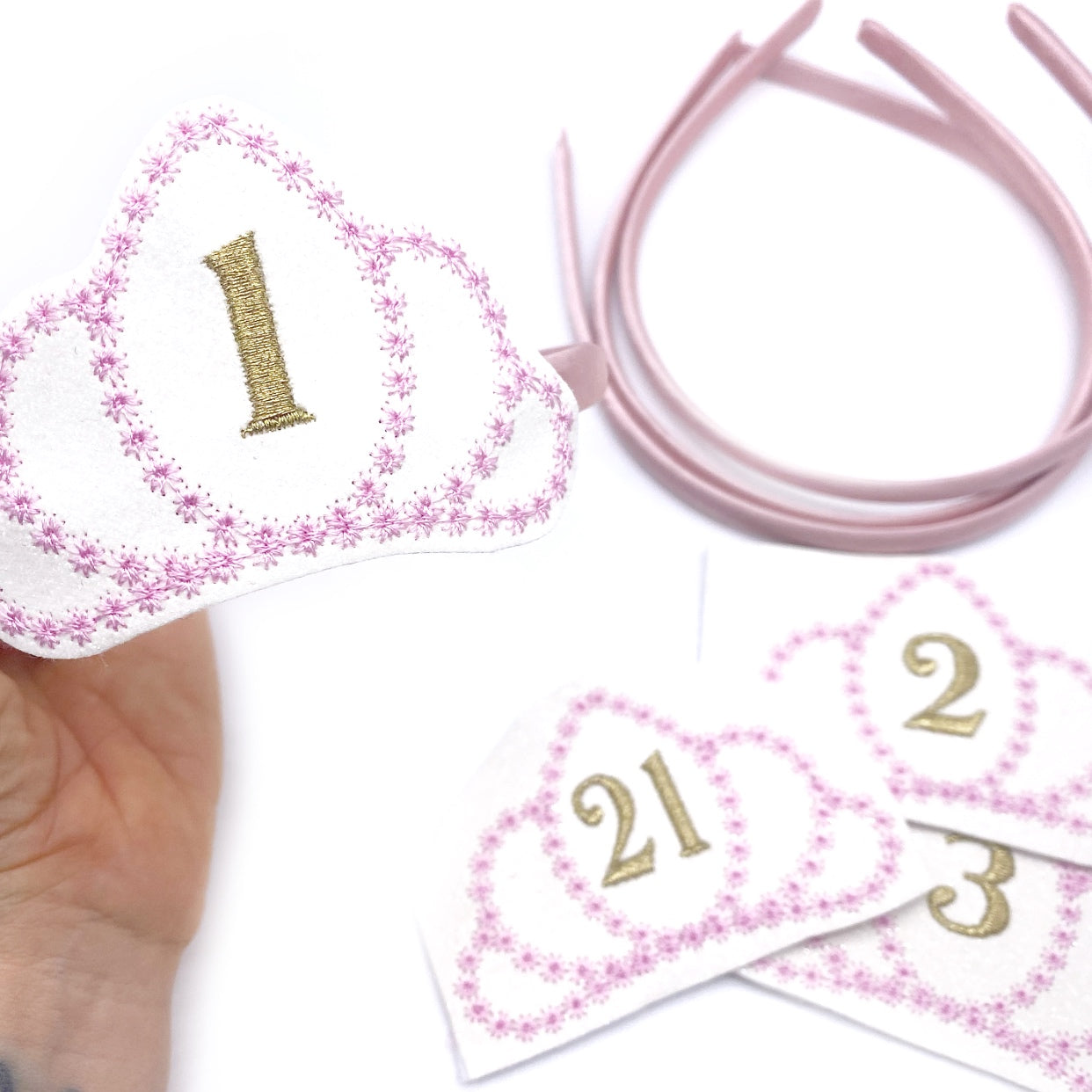 Birthday Crown Tiara Number Headband Slider Felties - Eliza Henri