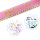 Exclusive EHC New Baby Badge Shaker Felties