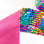 Sparkle Rainbow Sequin Reversible Ribbon 3'' - Eliza Henri
