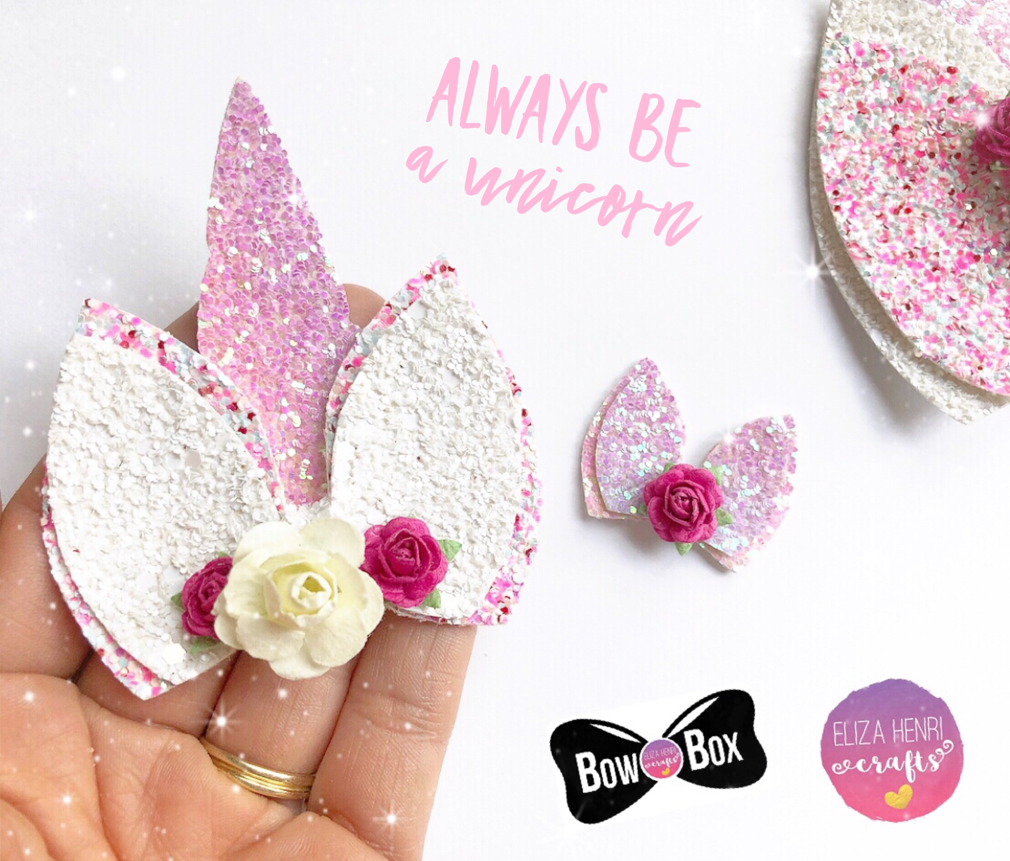 Unicorn Pinch Bow Template - Eliza Henri