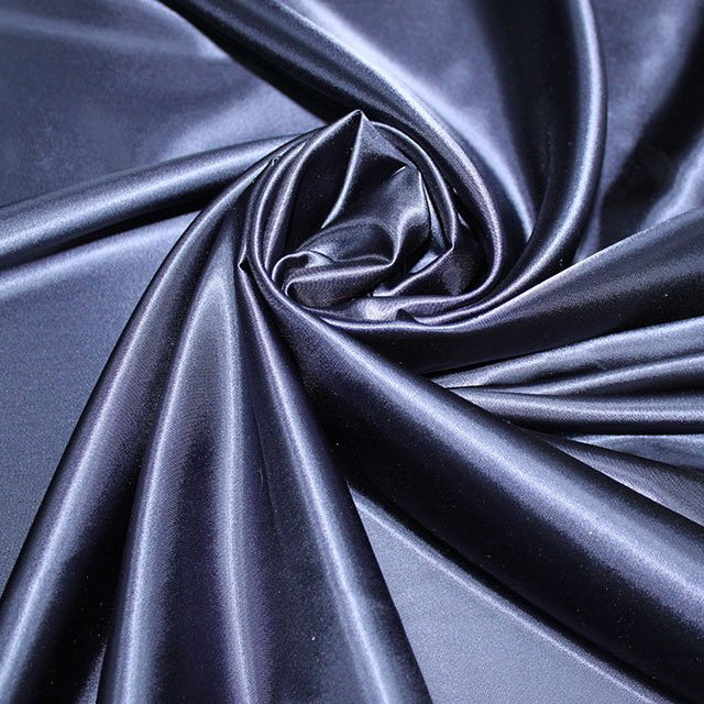 Navy Premium Polyester Satin Fabric - Eliza Henri