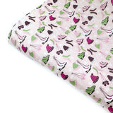 Pink Ice Skater Premium Faux Leather Fabric Sheets