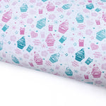 Happy Mothers Day Cupcakes Lux Premium Printed Bow Fabric - Eliza Henri