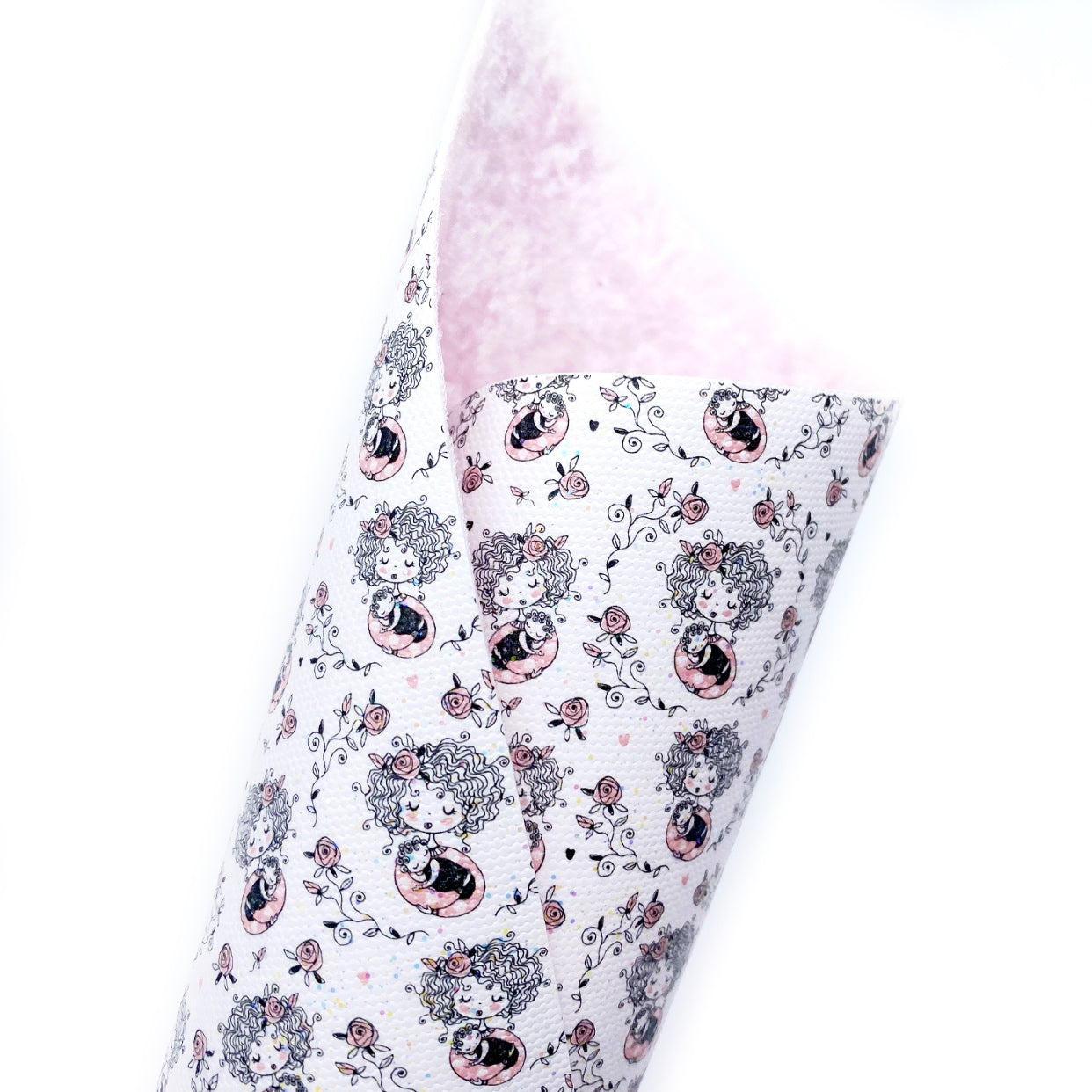 Mama & Babba Double Sided Printed Glitter Canvas & Velvet Fabric - Eliza Henri