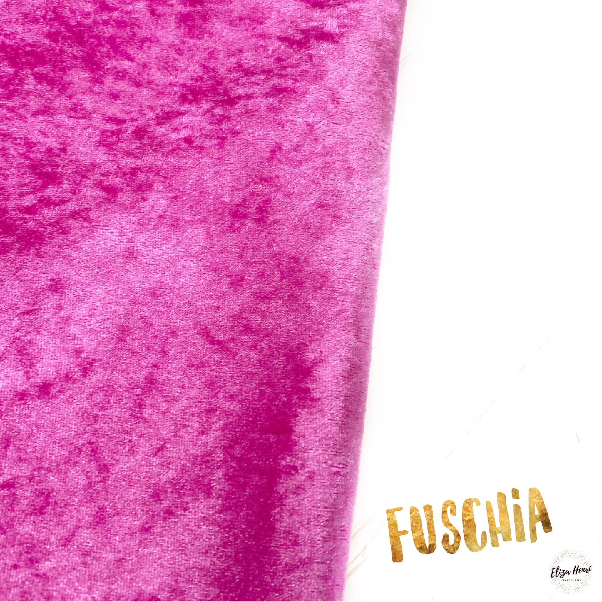 Fuschia Blossom Crushed Velvet Fabric Felt Sheets - Eliza Henri