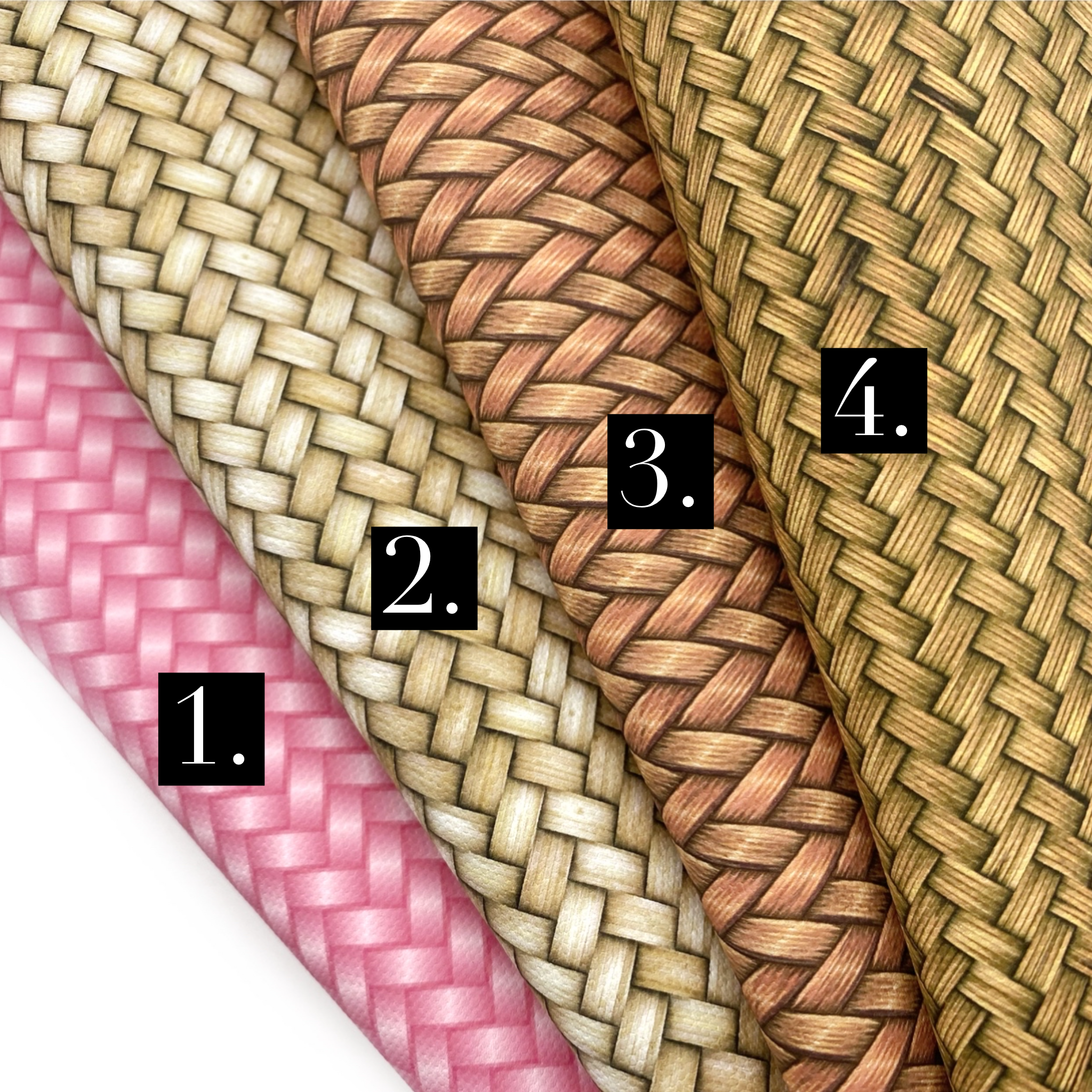Basket Weave Diagonal Lux Premium Printed Bow Fabric - Eliza Henri