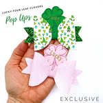 Exclusive Lucky Four Leaf Clover Pop Ups- Bow Centre Felties - Eliza Henri