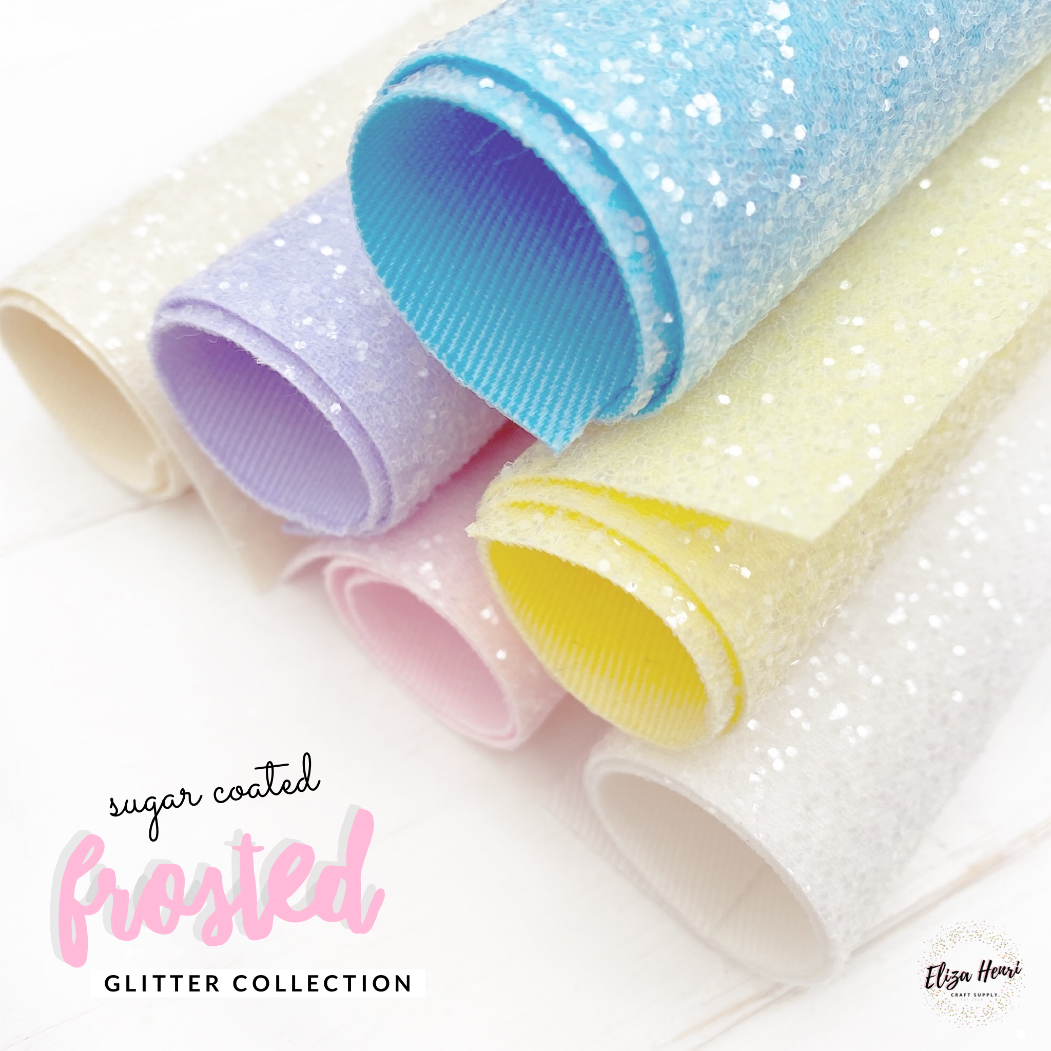 Premium Lux Sugar Coated Glitter Fabric Sheets - Eliza Henri