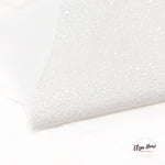 Fresh Cotton White Lux Premium Chunky Glitter Fabric - Eliza Henri
