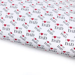 I Heart My Dad Lux Premium Canvas Bow Fabrics - Eliza Henri