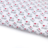 I Heart My Dad Lux Premium Canvas Bow Fabrics - Eliza Henri