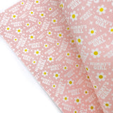 Mummy's Girl Pink Daisy Premium Faux Leather Fabric Sheets - Eliza Henri