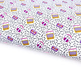 Ear Phones & Beat Box Retro Lux Premium Printed Bow Fabric - Eliza Henri