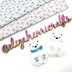 EHC Original Polly & Parker Polar Bear- Cutest Fluffy Fur Baby Felties - Eliza Henri