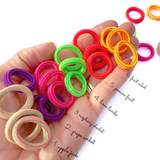 Bright Candy Striped Nylon Piggies- Soft Bobbles- Pack of 4 - Eliza Henri