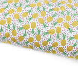 Pineapple Hearts Lux Premium Printed Bow Fabric