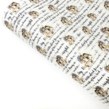 Away in a Manger Scripted Premium Faux Leather Fabric Sheets - Eliza Henri