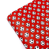 Footballer Red Premium Faux Leather Fabric Sheets - Eliza Henri