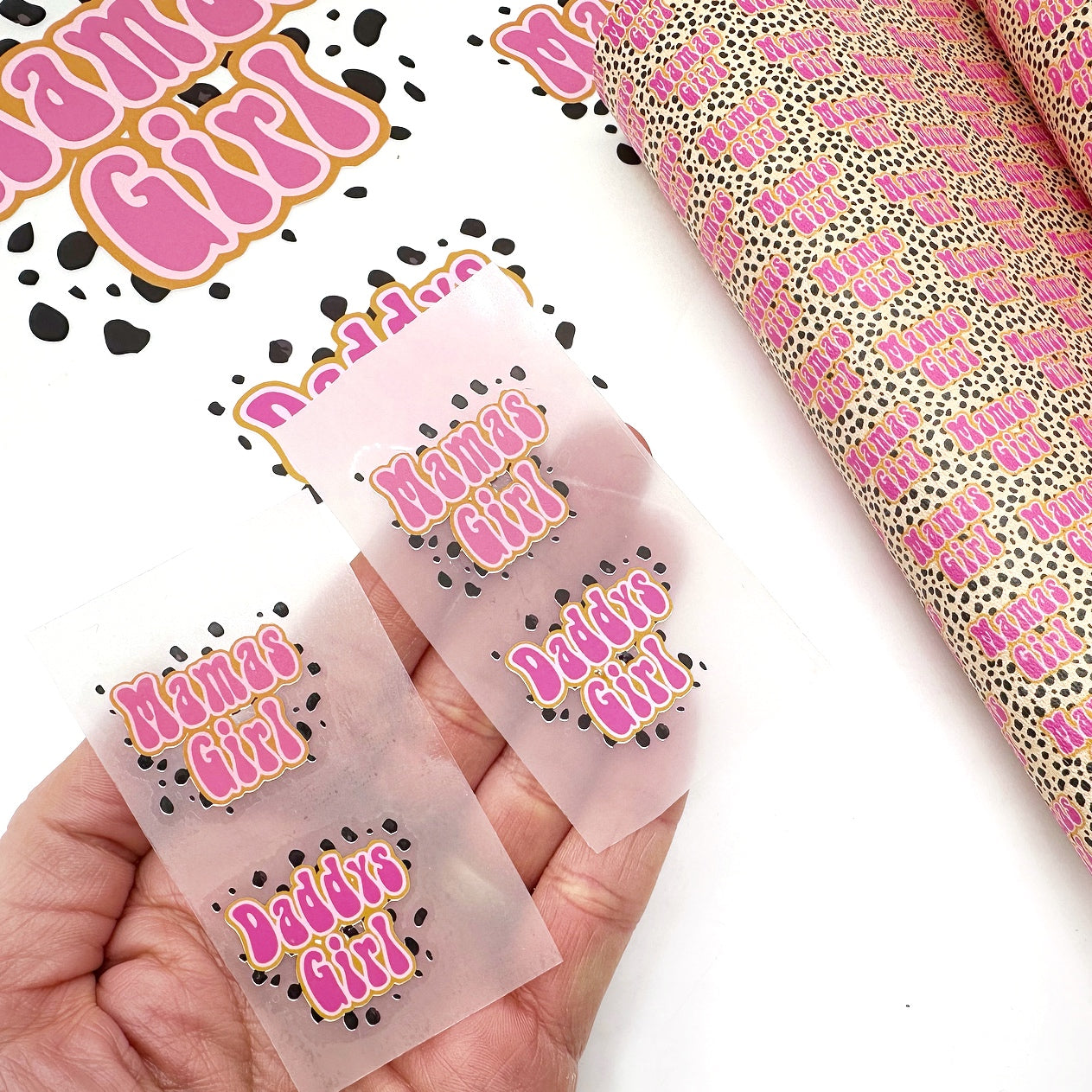 Exclusive Mama's girl Daddy's girl 1'' DTF Bow Transfers - Eliza Henri